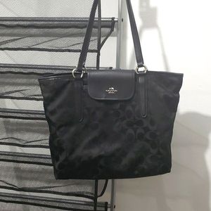 Black Coach Nylon Shoulder Bag